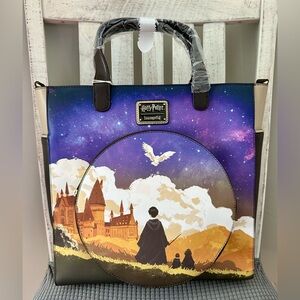 Loungefly Harry Potter Hogwarts Starry Sky Convertible Backpack & Tote B…